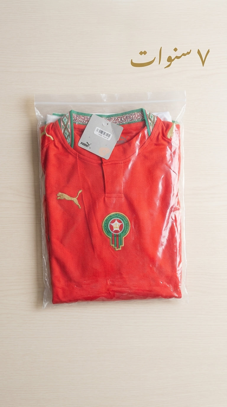T-SHIRT AND SHORT المنتخب المغربي ٧ سنوات